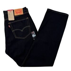 NWT Levi’s 505 Regular Mens Size 36x32 Black Jeans